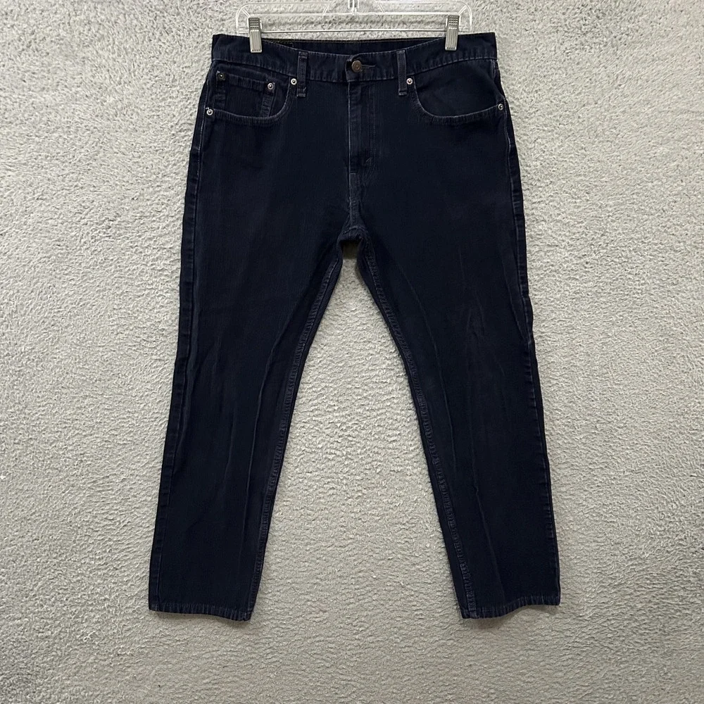 Levis Jeans Mens 33x30 Blue Corduroy‎ 502 Slim Tapered American Stretch Pants